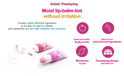 Catch Teenieping Kids Dual Lip Balm And Tint, Fruit Flavored Lip Gloss G Girls Pretend Play Toy Makeup For Kids Children Non Toxic Safe Little Girls Age 3 4 5 6 7 8 캐치티니핑 Lip Balm 2G / 0.07 Fl. Oz. & Lip Gloss 9G / 0.32 Fl. Oz. (Nanaping 나나핑) #TOP5