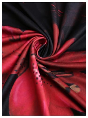 Women's 2 Pack Fishtail Skirt Elegant Floral Ruched Skinny Bodycon Ruffle Long Skirts3