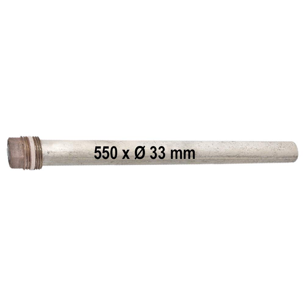 Magnesiumanode 550 x Ø33mm, DN40 1 1/2" Opferanode Schutzanode