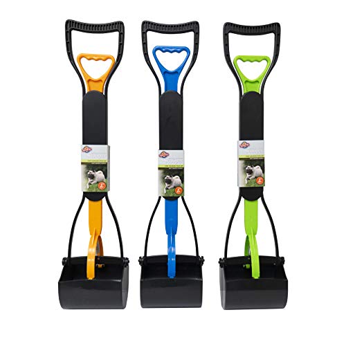 Image of Spotty Easy Clean-Up Spring Action Waste Pooper Scooper - Lightweight, Durable Scooper for efficient Clean-Up for Your Pet with Durable Ergonomic Handle, Blue, Orange, or Green - Assorted Colors
