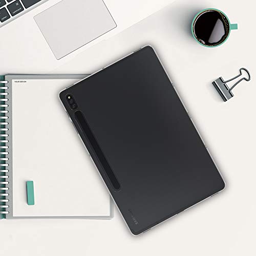 kwmobile-Carcasa-Compatible-con-Samsung-Galaxy-Tab-S7-Plus-Funda-Tablet-de-plastico-TPU-Estuche-en-Transparente