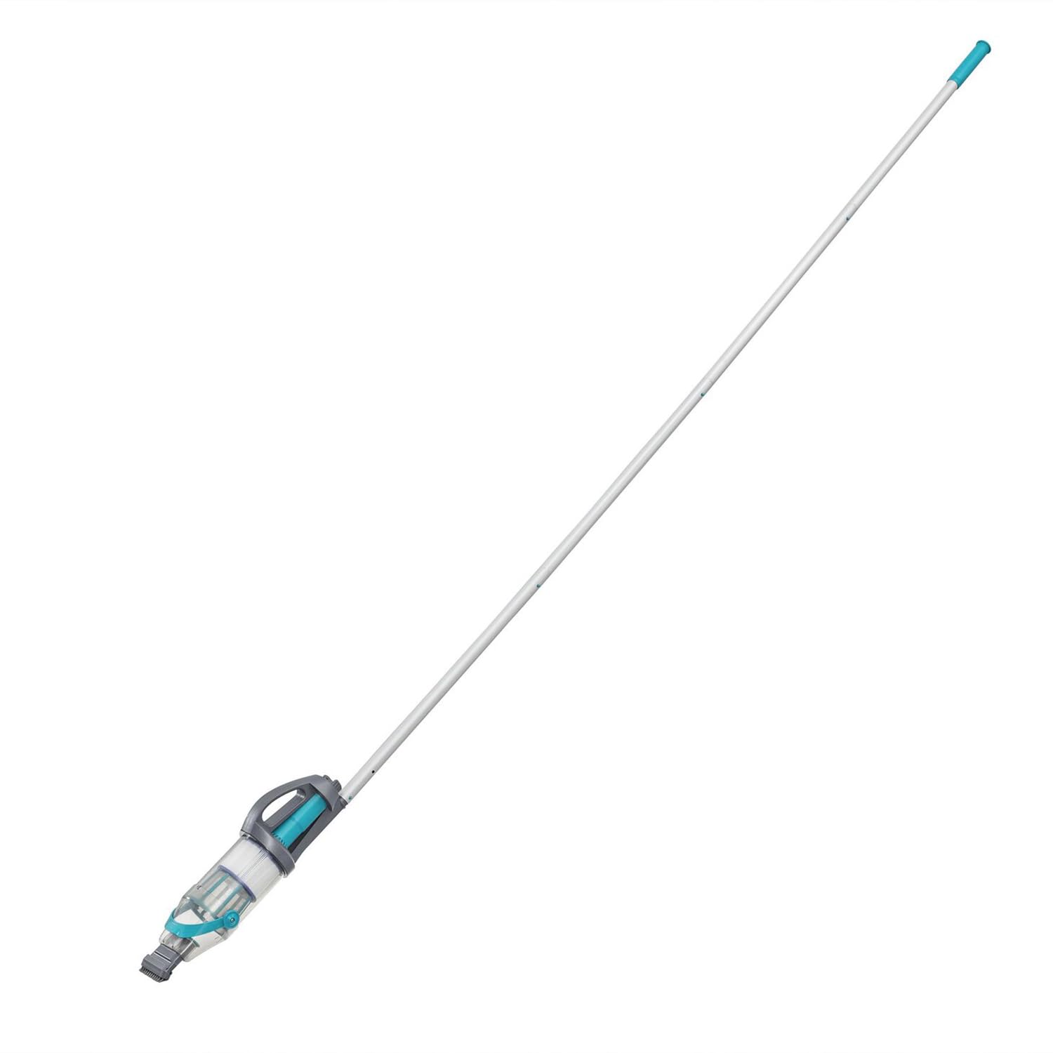 Bestway Akku Poolsauger AquaGrip 250 cm – Kabelloser Handpoolsauger mit 90 Min. Laufzeit, LED & 2 Saugköpfen für Aufstell- & Einbaupools