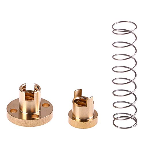Lysee 3D Printer Parts & Accessories T8 Anti Backlash Spring Loaded Nut for 3D Printer 8mm Threaded Rod Lead Screws