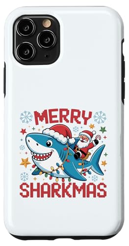 Merry Sharkmas AO[Z[^[ T^ CfBO V[N Cgt X}zP[X iPhone 11 Pro p