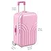 Barwa 18 inch Doll Travel Set Suitcase Pink Suitcase and Camera with Sunglasses Flower Hair Clip and Play Card