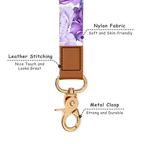 Image of Wrist Lanyard Key Chain, Cute Wristlet Strap Keychain Holder for Women Men Car Keys ID Badges Card Wallet Phone Camera