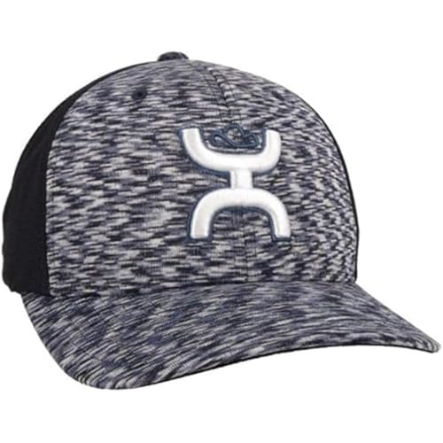 Image of HOOEY Ash Flexfit Fitted Hat - Mid Profile 6-Panel Stretch Fit Everyday Casual Comfort Fitted Cap for Men and Women