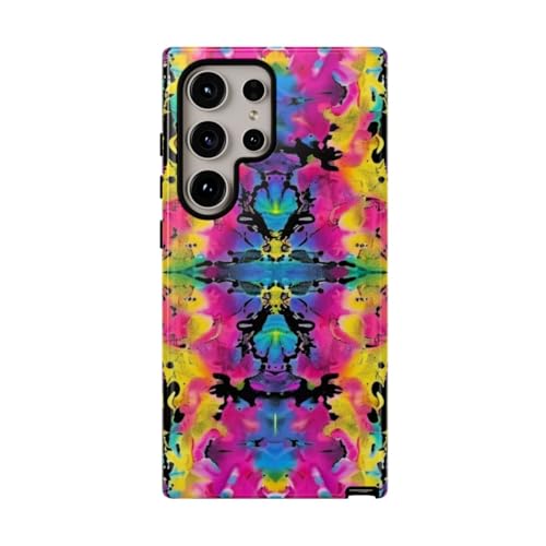 Coque Samsung S24 Ultra motif abstrait multicolore vif anti-choc brillante