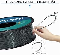 GIANTARM Transparent Silber TPU Filament 1,75 mm für Flexible 3D-Drucker 1kg – Ansicht 3