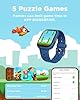 BIGGERFIVE Kids Smart Watch, 1.8" Fitness Watch Pedometer, Heart Rate, Sleep Tracker, IP68 Waterproof, Calorie Step Counter, Puzzle Games with/without APP for Girls Boys Teens 5-16, Blue #5