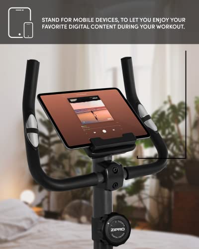 ZIPRO Drift hometrainer met LCD display, 8 weerstandsniveaus - fitnessbike - hometrainer - ergometer, met hartslagmeter, zadel in hoogte verstelbaar - tot 120 kg belasting - Afbeelding 7