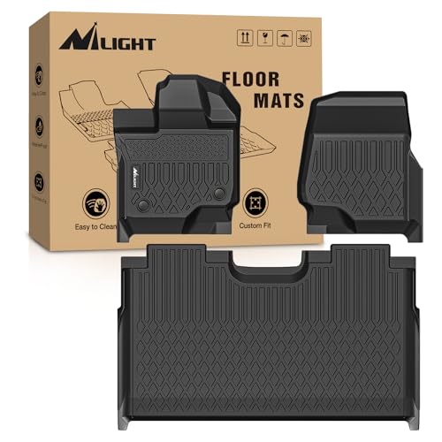 Nilight TPE Floor Mats for Ford F-150 F150 Lightning SuperCrew Cab Bucket Seats 2015 2016 2017 2018 2019 2020 2021 2022 2023 2024 2025 2026 All Weather Custom Fit Heavy Duty Floor Liners by Nilight - Used condition - US$76.95