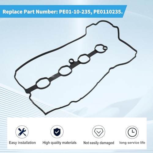 Image of PE01-10-235 Engine Valve Cover Gasket Replacement for Mazda 3 2012 2013 2014 2015 2016 2017 2018 2021 Replacement for Mazda CX-3 2016 2017 2018 2021 Replace PE0110235