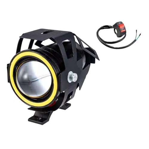 Luces auxiliares moto para rutas nocturnas de aventura con faro LED amarillo ajustable
