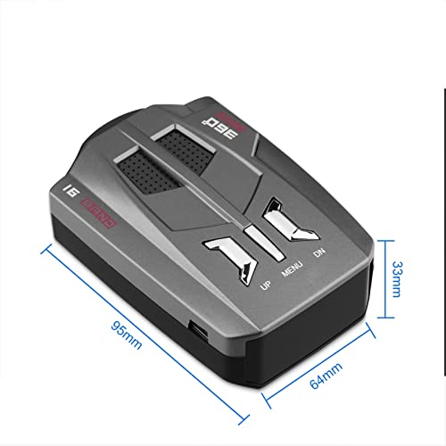 Natudeco Car Radar Detector Car Radar Detector System 360 ° Detection Car Speed Monitor Electronic Dog Radar Speedometer Tester for Drivers