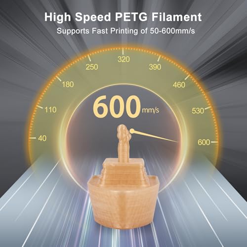 Image of IEMAI Clear PETG Filament 1.75mm Champagne 1kg, Glossy Transparent Finish 3D Printer Filament Up to 600mm /s High-Speed Printing for Lampshades, Home Decor & DIY Models