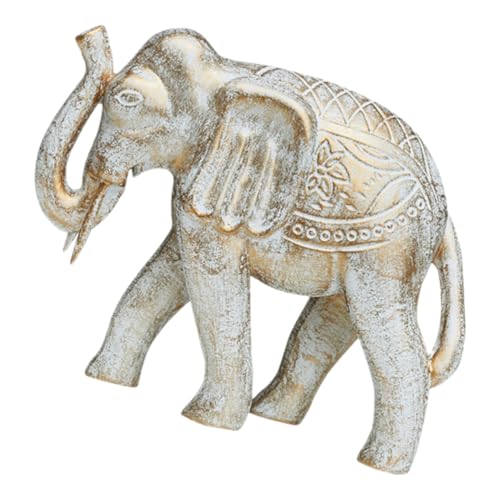 Ornements d'éléphant sculptés de luxe pour salon chic