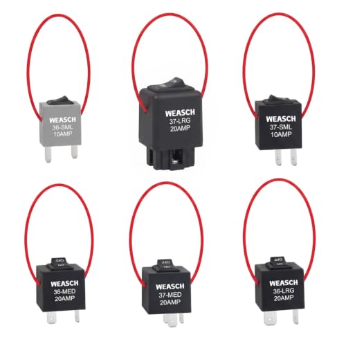 Weasch 9038A Automotive Relay Bypass Switch Relay Tester Kit 12V 6-Pack