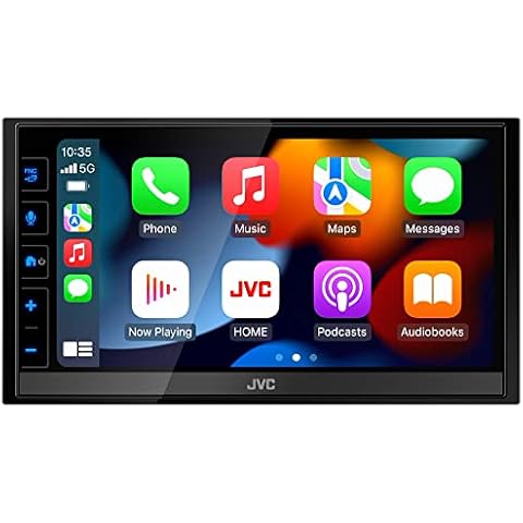 JVC KW-M785BW Wireless Apple CarPlay Android Auto Digital Media Player, Double Din, 6.8 Inch LCD Touchscreen, AM/FM, Bluetooth, USB Port, iDatalink Maestro, SiriusXM, Class D Amp, Car Radio Cover