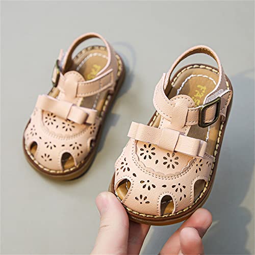 Children's Girls Summer Speep Toe Sandals Bow Flat Bottom Toddler Shoes For Infant/Toddler Baby Girl Shoes 6-12 Months4