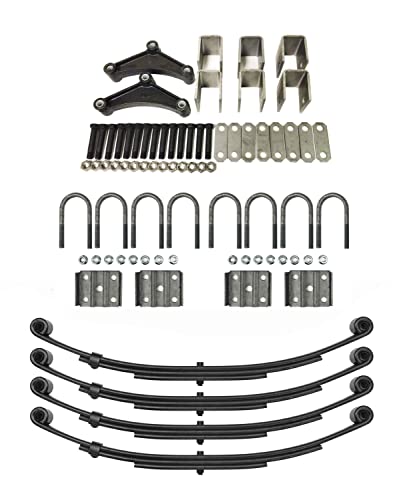 LIBRA 4000lbs Tandem Trailer Axle Suspension Kit 2000# Springs U-Bolt Hanger Kit