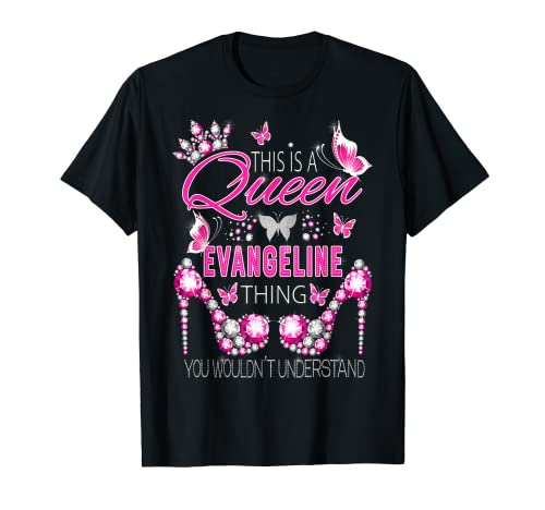 Esta es una reina Evangeline cosa nombre personalizado cumpleaños Camiseta