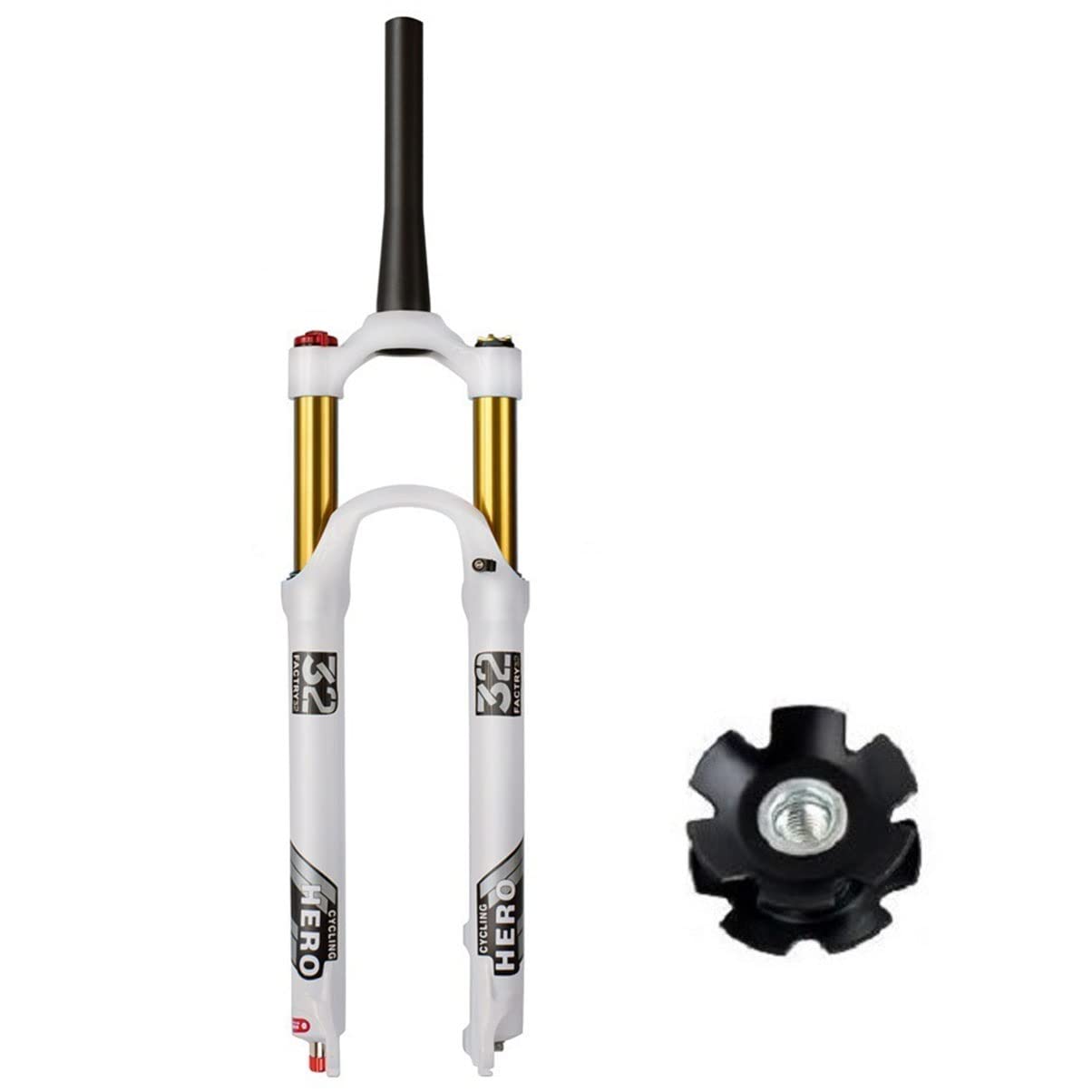 26/27,5/29 "Widelec amortyzowany z 100 mm skokiem widelec pneumatyczny do roweru z regulowanym skokiem prosta/stożkowy przedni widelec rowerowy (kręgosłup HL 29")