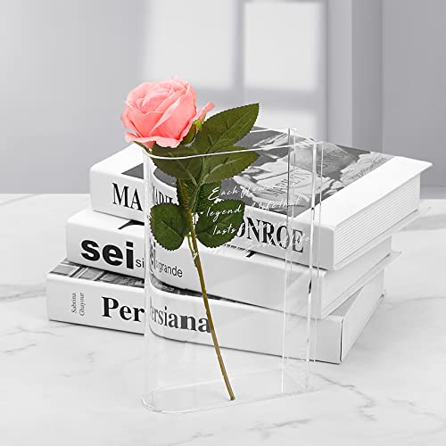Acrylic Book Vase For Flowers-Unique Flower Vase& Clear Book Design For Displaying Flowers Versatile Design Allows For Use In Various Spaces Including Living Rooms, Bedrooms, And Offices #TOP6