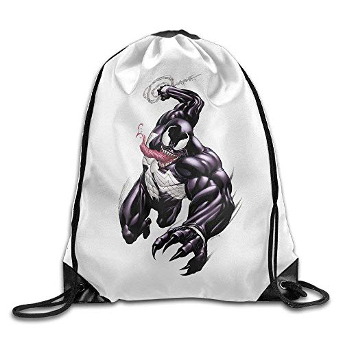 Etryrt Mochilas/Bolsas de Gimnasia,Bolsas de Cuerdas, Famouse Cartoon Supervillain Venom Drawstring Backpack String Bags