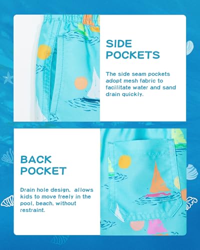 Image of SURF CUZ Boys Swim Trunks Toddler Swim Shorts UPF 50+ Bathing Suit for Boy Swimsuit Quick Dry Mesh Beach Boardshorts Swimwear