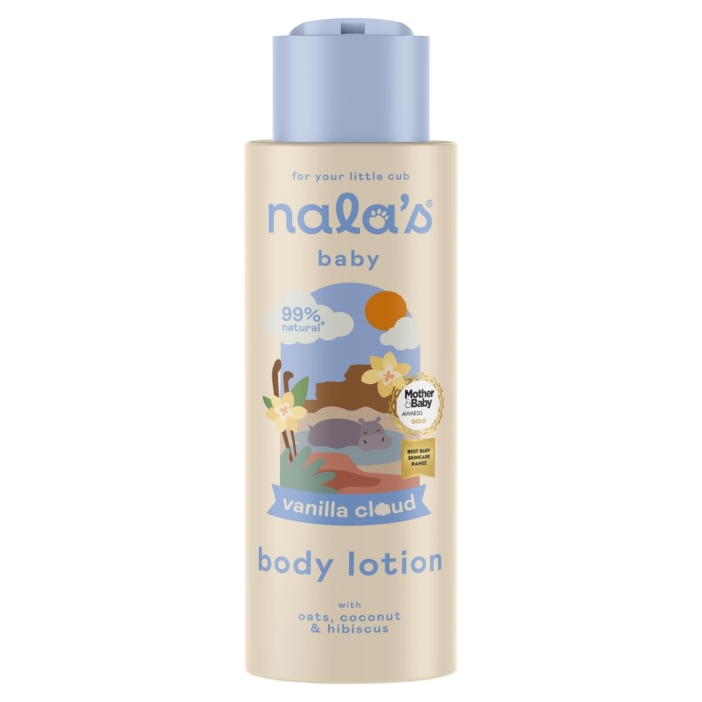 Nala's Baby Body Lotion Vanilla Cloud | Award-winning | 99% Natural | Paediatrician-approved | Nourishing Blend of Soothing Oat and Coconut Oil | Vegan | 400ml | Nalas Baby — image 1