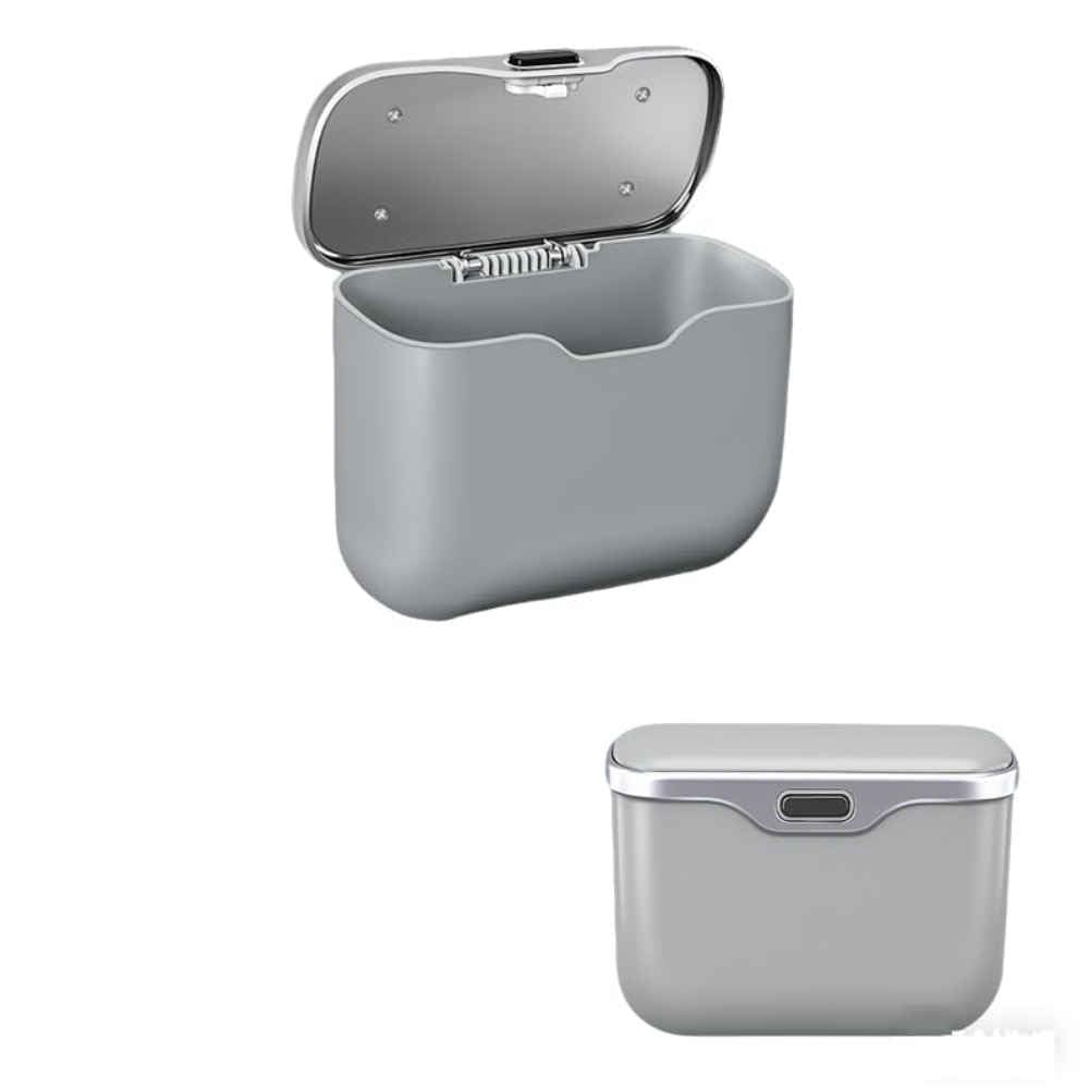 EXCTLOE Car Rubbish Bin for Mercedes Benz S-Class W220 W221 W222 W223 S300 S350d S400 S400d S450 S500 S580 S580e Hanging Waste Basket Door Seat Back Leakproof Garbage Can Storage Organizer,Grey