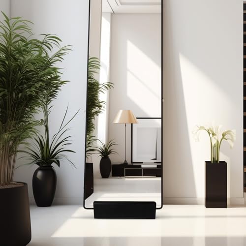 Soporte de espejo de pie de madera noble con acabados de lujo y ranura minimalista 7
