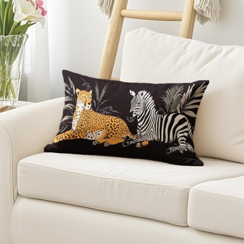 Housse Coussin 40x80 Extérieur Imperméable Motif Végétal - 3