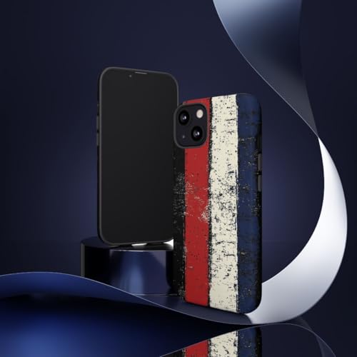 Coque rigide mate iPhone 13 noire à rayures verticales - 2