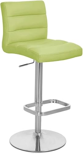 Miniatura 22 de Zuri Furniture Lush - Taburete giratorio sin brazos de altura ajustable magenta con base de acero cepillado Magenta,Blanco,Marrón,Verde