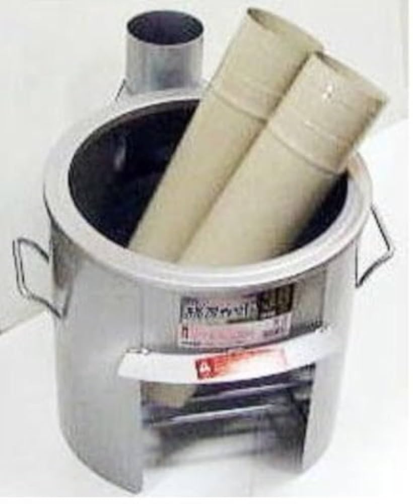 Amazon｜煙突付き 極厚かまど 38型 (ホーロー煙突2本継ぎ