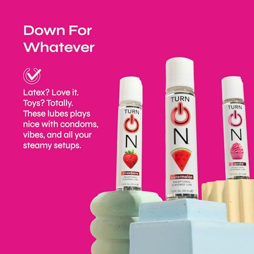 Image of Turn On 3-Pack Flavors - Personal Lubricant Sampler, 1 Fl Oz (Pack of 3)