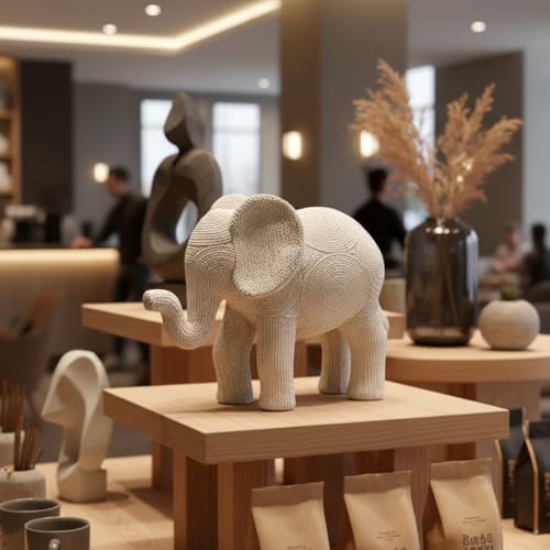 YHHRESINHOME 7 Inch Resin Elephant Statue, Small Home Decor by YHHRESINHOME - Used condition - Image 5