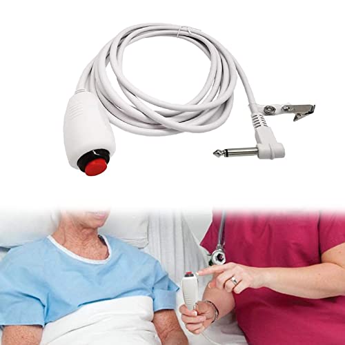 Durable Replacement Nurse Call Cord With Red Button Momentary Call Switch, 3.5Mm Plug, 7 Feet Cable Length #TOP20