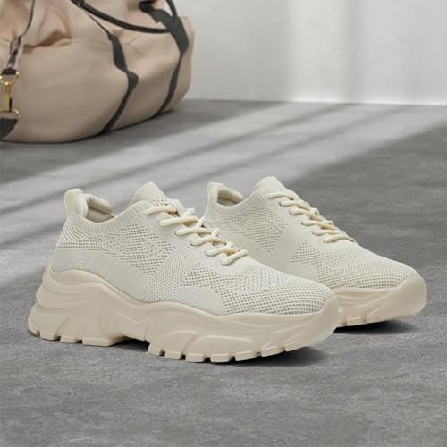Image of Womens Walking Shoes Non Slip Ladies Running Fashion Athletic Sneakers Work Gym Tennis Athletic Sports Comfort Breathable Lightweight Mesh Soft Sole