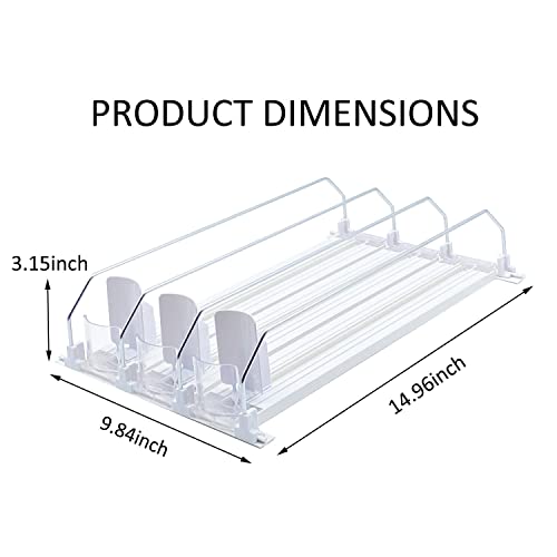image for SZNLZQ Drink Organizer for Fridge-White Automatic Pusher Glide,12oz 16