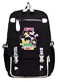 WANHONGYUE Ranma 1/2 Anime Cosplay Studenten Rucksack Canvas Backpack Schultaschen Daypack -12