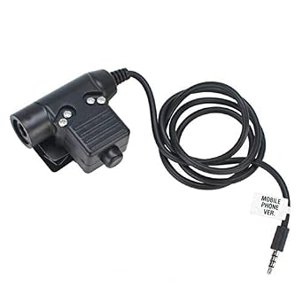 نظام ArmorMason U94 PTT متوافق مع 3.5 mm الهاتف المحمول/الروبوت/اي فون العسكرية/الناتو-الولايات المتحدة السلكية