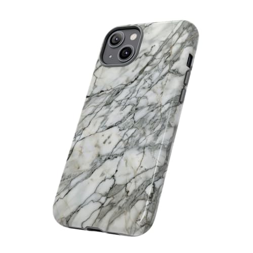Coque iPhone 14 Plus marbre blanc rigide brillante protection antichoc - 2