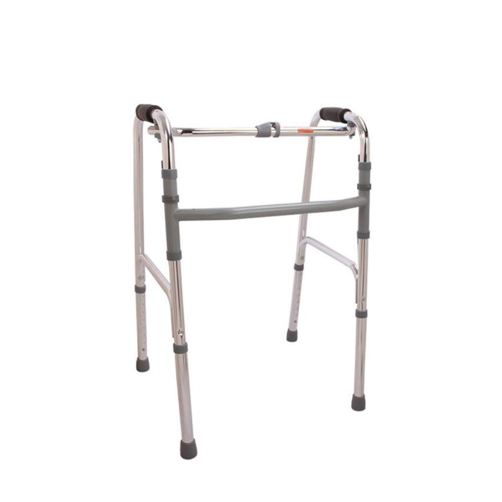 MYIMECozy Walking Frames, Elderly Walker Pulley with Elderly Disabled Walking Frame Aluminum Wheeled Walker Collapsible Walker Elderly Arm Support, Helps Walk Independently LEOWE