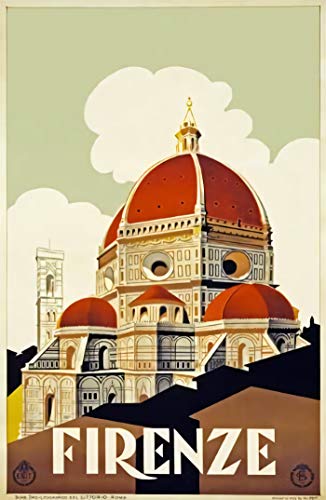 SYNYEY Vintage Italy Firenze Florence Italian Travel Poster - Matte Frameless Gift 11 x 17 inch(28cm x 43cm) - Studio Decorazione - IT-00189