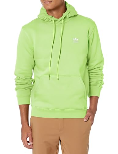 adidas Originals mens Trefoil Essentials Hoodie Pulse Lime X-Large