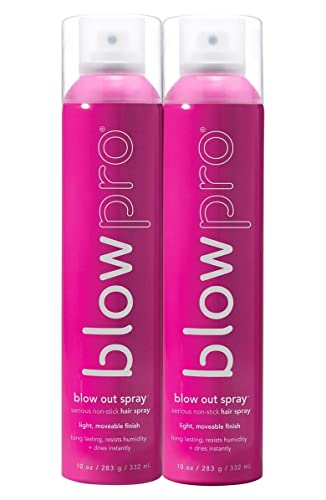 blowpro Blow Out Serious Non-Stick Hair Spray - Extra Hold Hairspray â€“ Ultra Fine Misting Finishing Spray â€“ Lightweight Finish, Non Stick- Conditioning Styling Spray (10 Ounce Pack of 2)