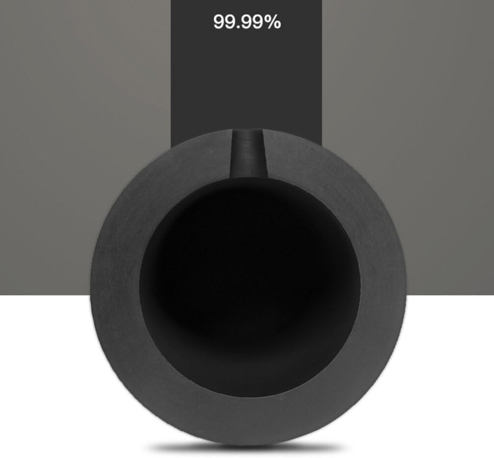 SEWACC 3kg High Purity Graphite Crucible Melting Cup for Silver Scrap Resistant to Acids Alkalis